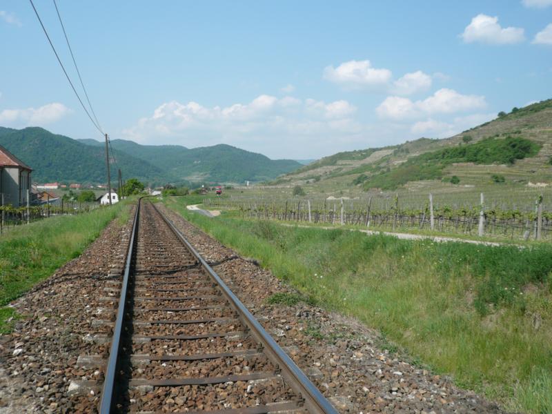 Bahngleis Unterloiben Wachau